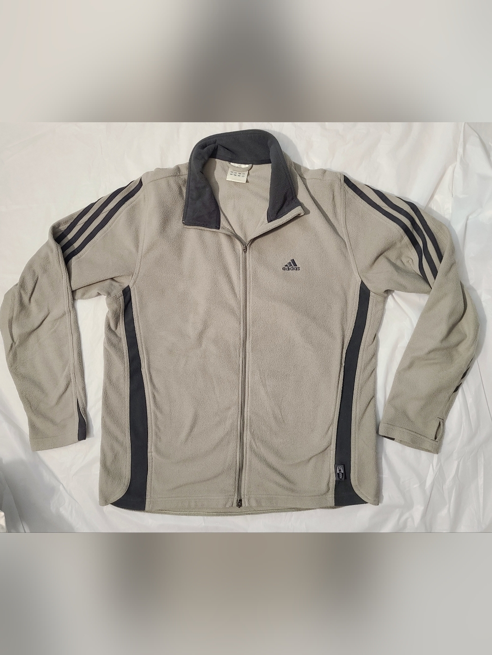 Men's Adidas Fleece Full Zip Up Sweatshirt Jacket- Size Medium  EUC